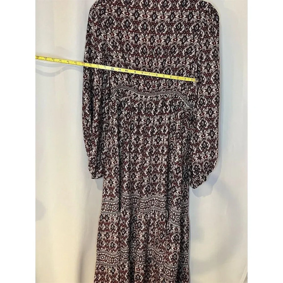 Max Studio Women's Floral Maxi Dress V-Neck Long Sleeve Size M - Picture 3 of 14